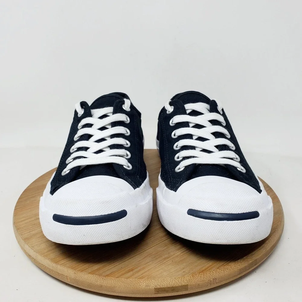 Converse Jack Purcell Shoes Womens 8 Black Lace Up Low Retro Sneaker - Picture 3 of 13